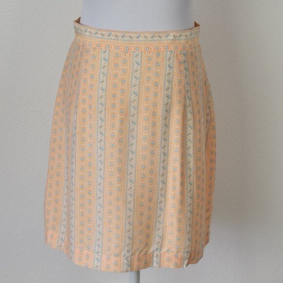 Joie Della Mixed Print Mini Skirt Apricot Nectar - 6 - Picture 4 of 8